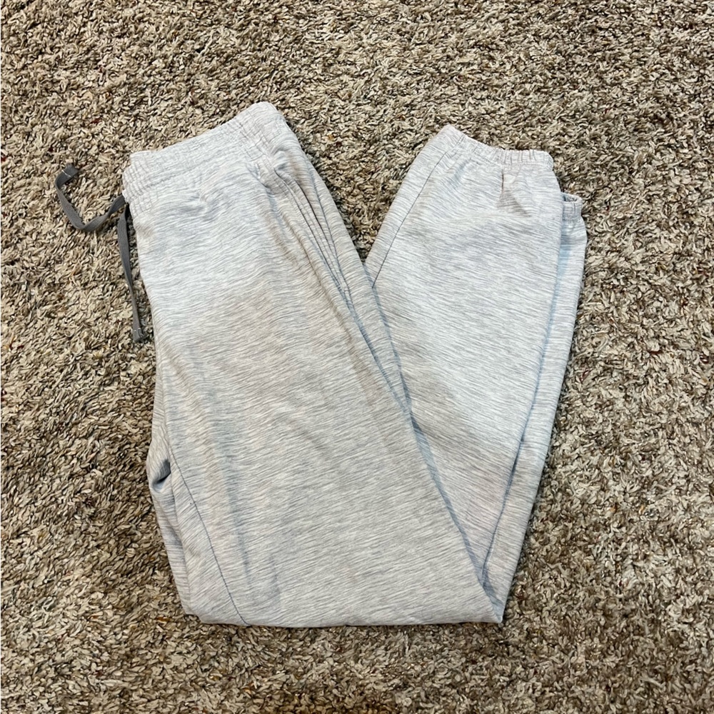 Girls Athletic Pants Gray Joggers Side Medium (8) Kids Old Navy Active
